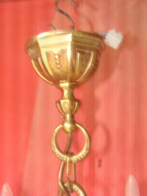 solid bronze chandelier with 5 light arms