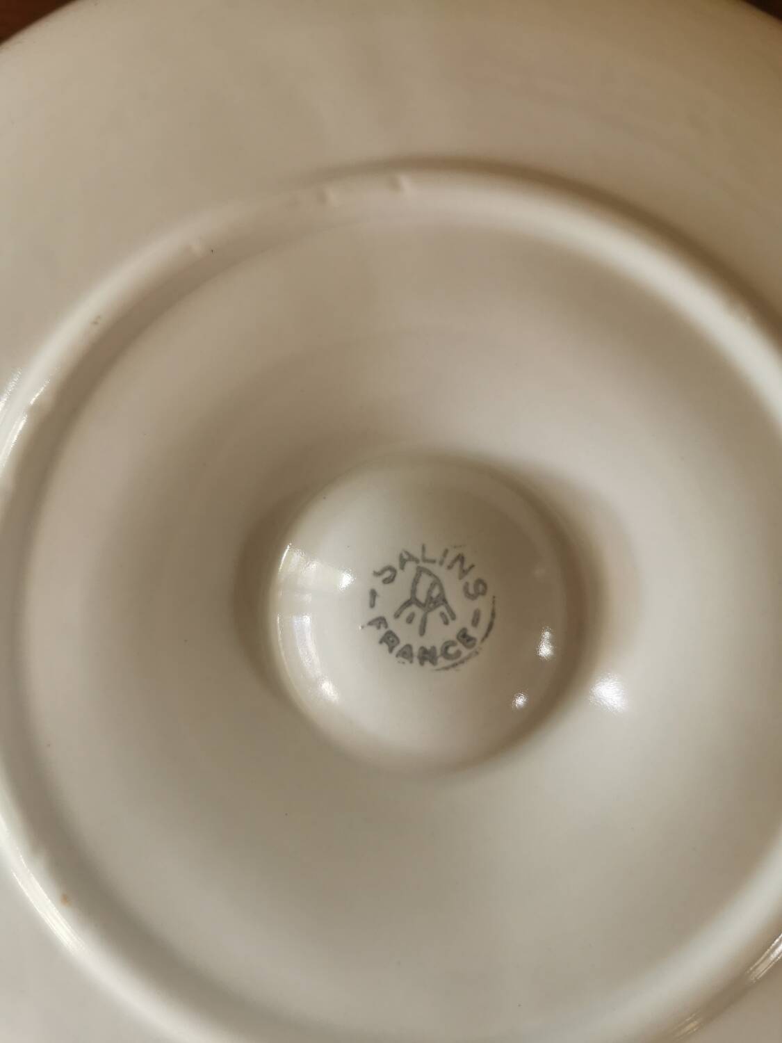 6 assiettes à huîtres vintage en barbotine