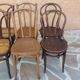 Suite of 6 mismatched bistro chairs Thonet and J&J kohn 1920