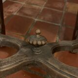 Classic carved wooden chair medieval castle with jute unique piece