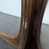 Round teak table with extension