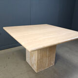 Vintage travertine dining table, 1970s