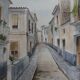 Aquarelle "rue en Espagne" F. Verdú