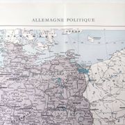 Old map of Germany 43x43cm from 1950