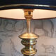 Duo of antique lamps in bronze and brass
