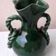 Green ceramic vase
