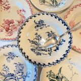 6 Mismatched Terre de Fer Hollow Plates Gien Late 19th Early 20th