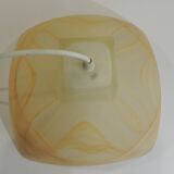 1970s vintage honey marbled glass suspension – retro design light fixture