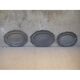 Three dishes in antique tin