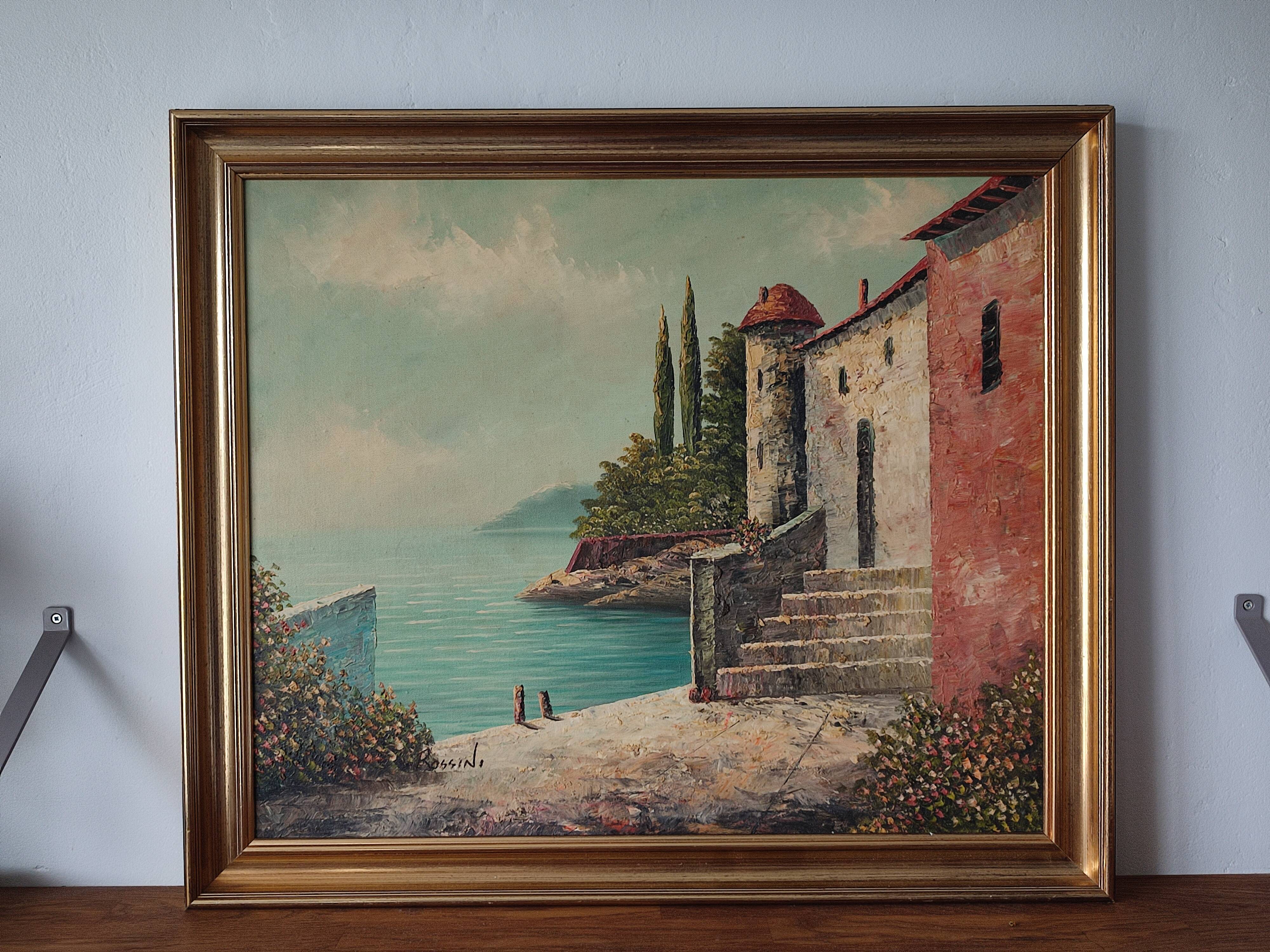 Oil painting on canvas signed Rossini