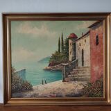 Oil painting on canvas signed Rossini