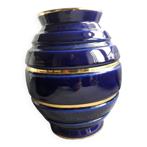 Grand vase vintage bleu