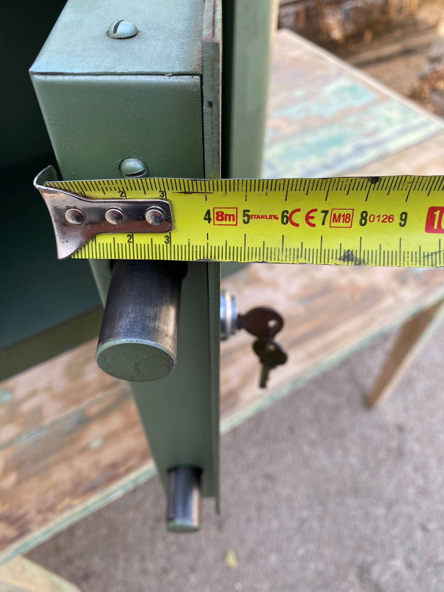 Safe industrial metal furniture brand manufrance 1950