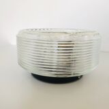 Round ceiling light in chiseled glass