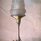 art nouveau lamp signed rolland paris style muller hettier and vincent 38x12