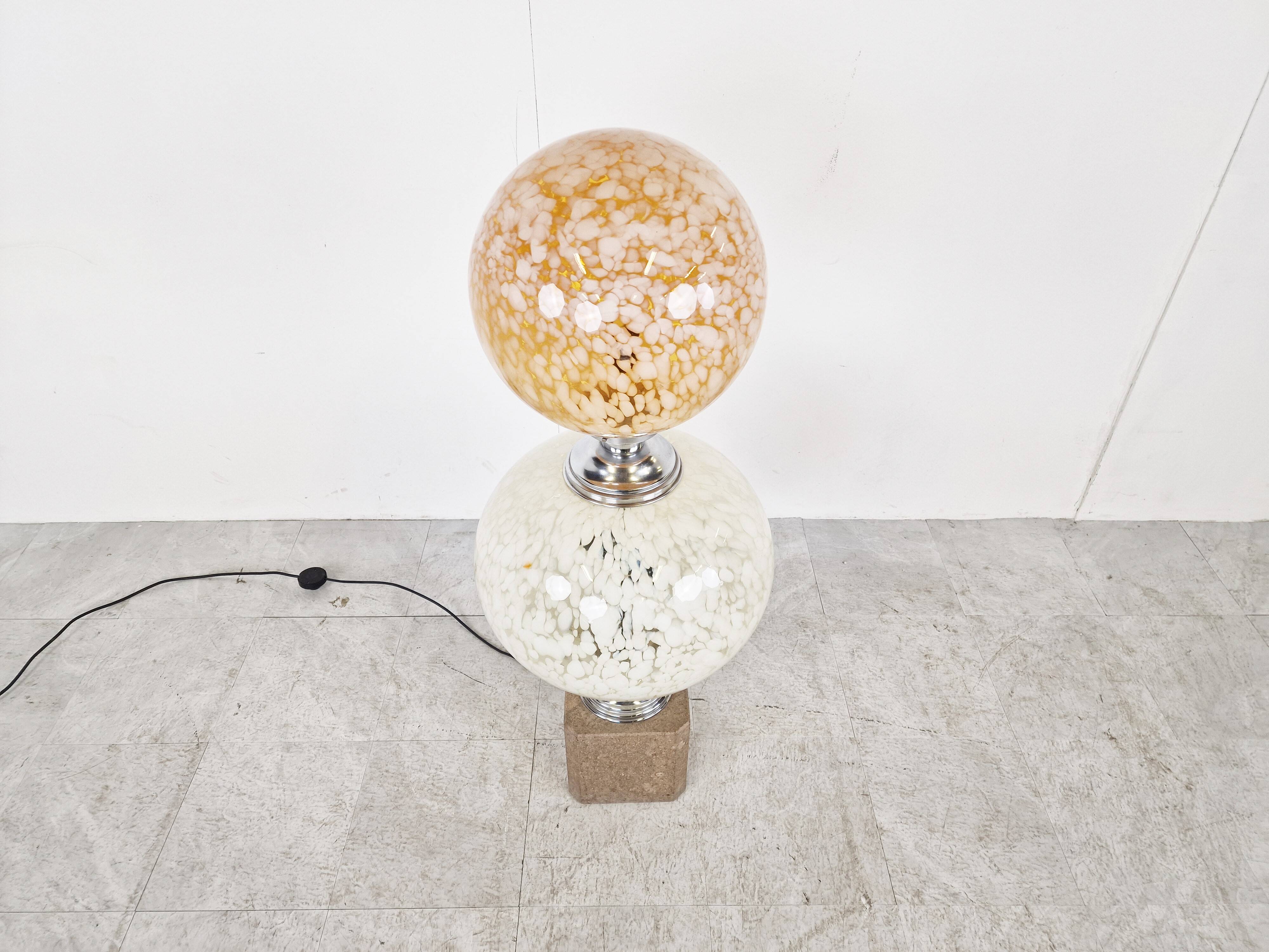 Vintage Mazzega floor lamp with marble, 1960s