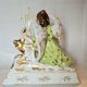 Large Paris porcelain font Golden Angel