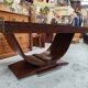 Art Deco dining table with a central cradle base from the 1930s.