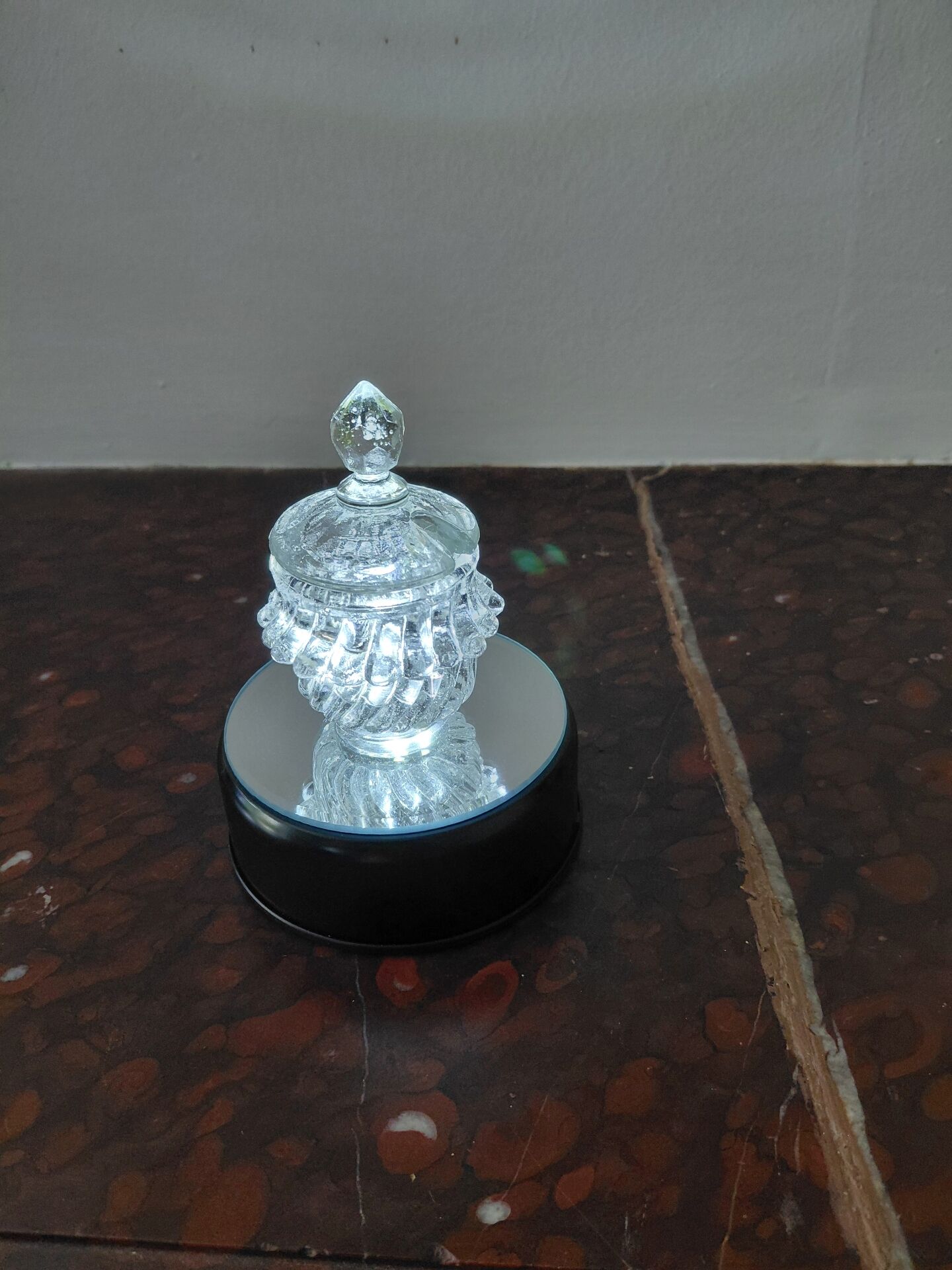 Moutardier verre ancien