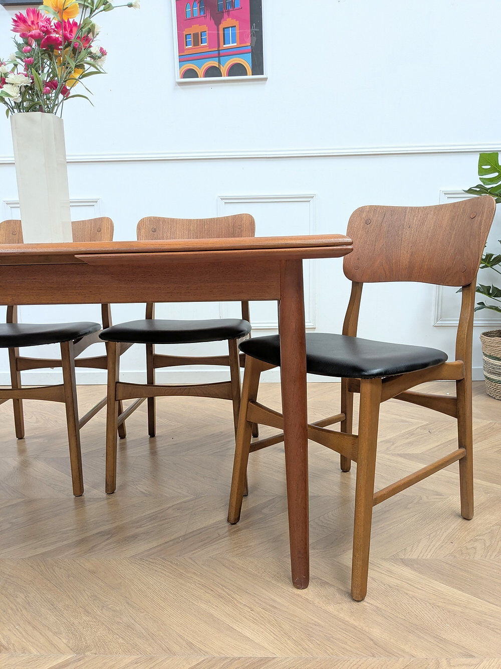 Teak dining table