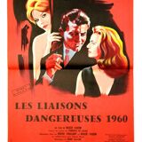 Original movie poster "The Dangerous Liaisons 1959 "Jeanne Moreau, Philipe