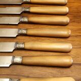 Set of 10 horn handle knives