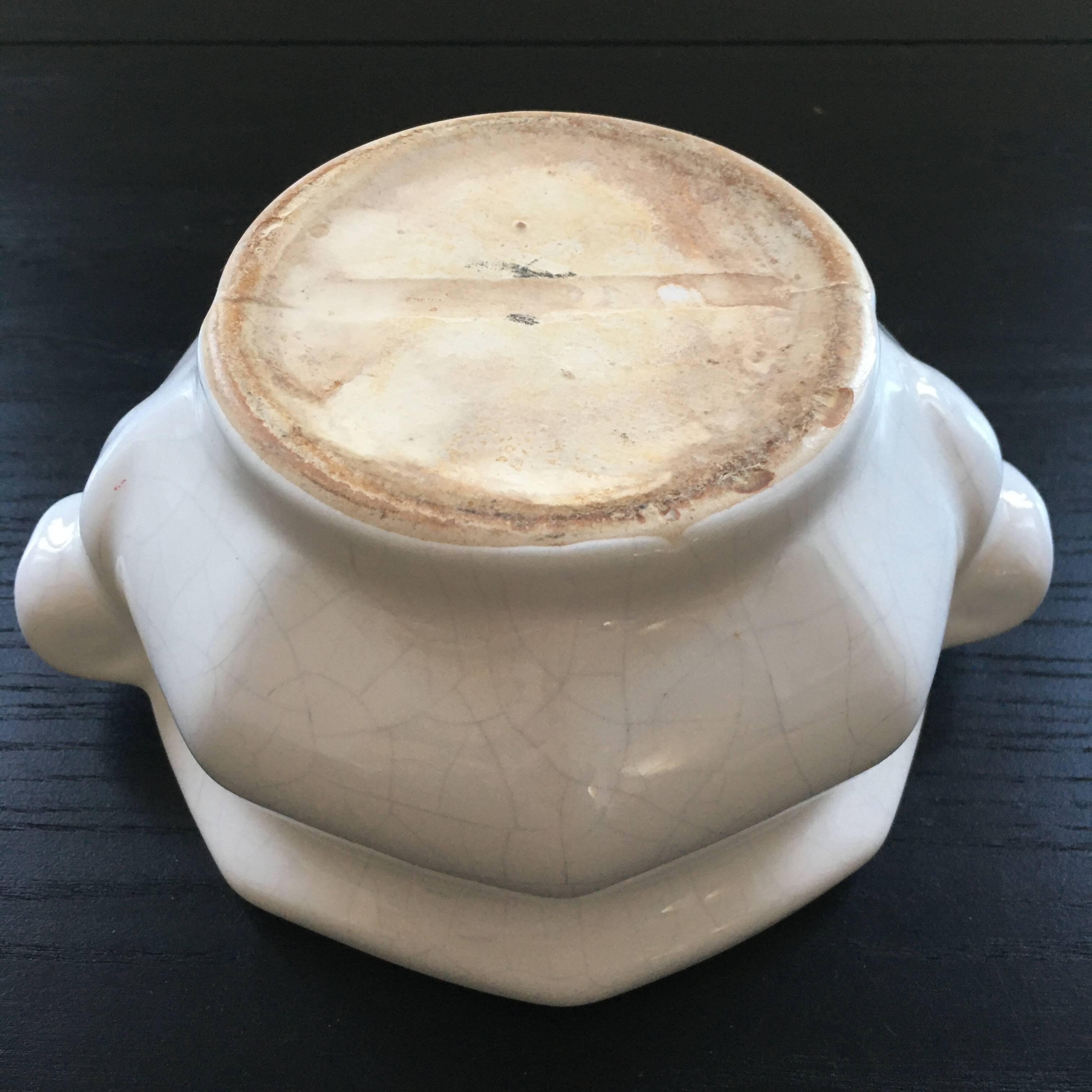 Cracked earthenware planter