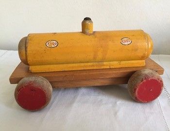 Jouet ancien petit train locomotive et wagons en bois