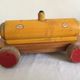 Jouet ancien petit train locomotive et wagons en bois
