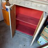 Small gray cabinet 1 body / red interior