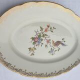 Vintage oval bird bird adorned Opalor dish