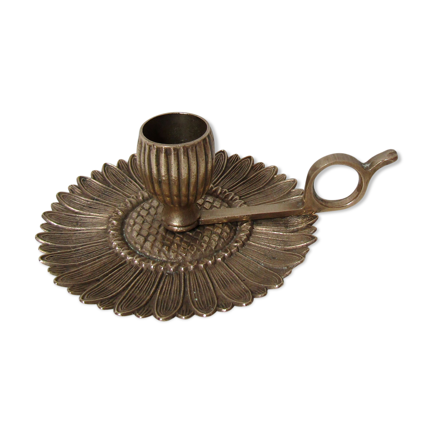 Brass cellar rat sunflower shape candlestick