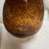 Amber glass vase