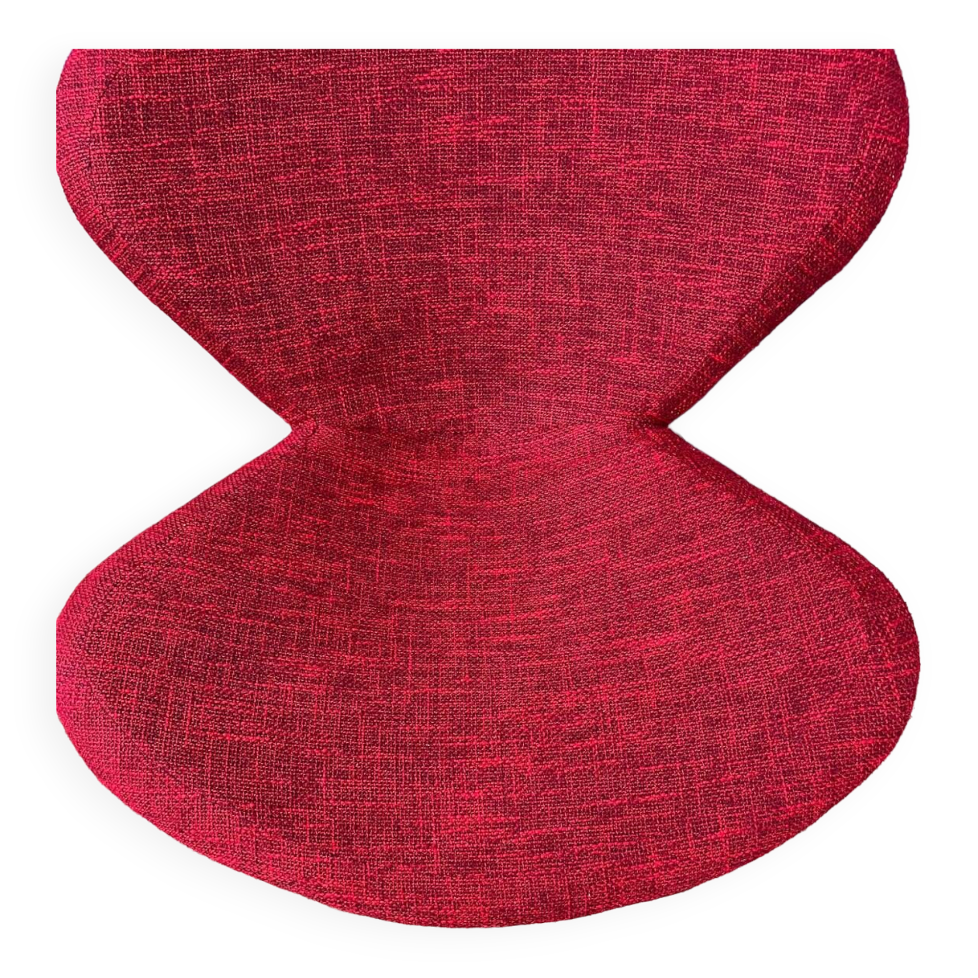 Red tweed armchair with removable cover