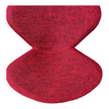 Fauteuil en tweed rouge déhoussable