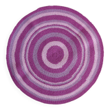 Tapis contemporain ora tressé en coton (73cm), édition unique