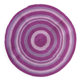 Tapis contemporain ora tressé en coton (73cm), édition unique