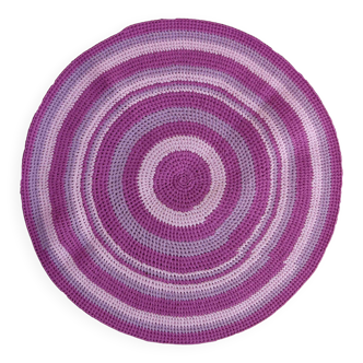 Tapis contemporain ora tressé en coton (73cm), édition unique