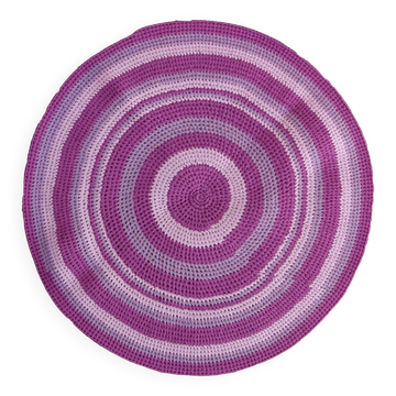 Tapis contemporain ora tressé en coton (73cm), édition unique
