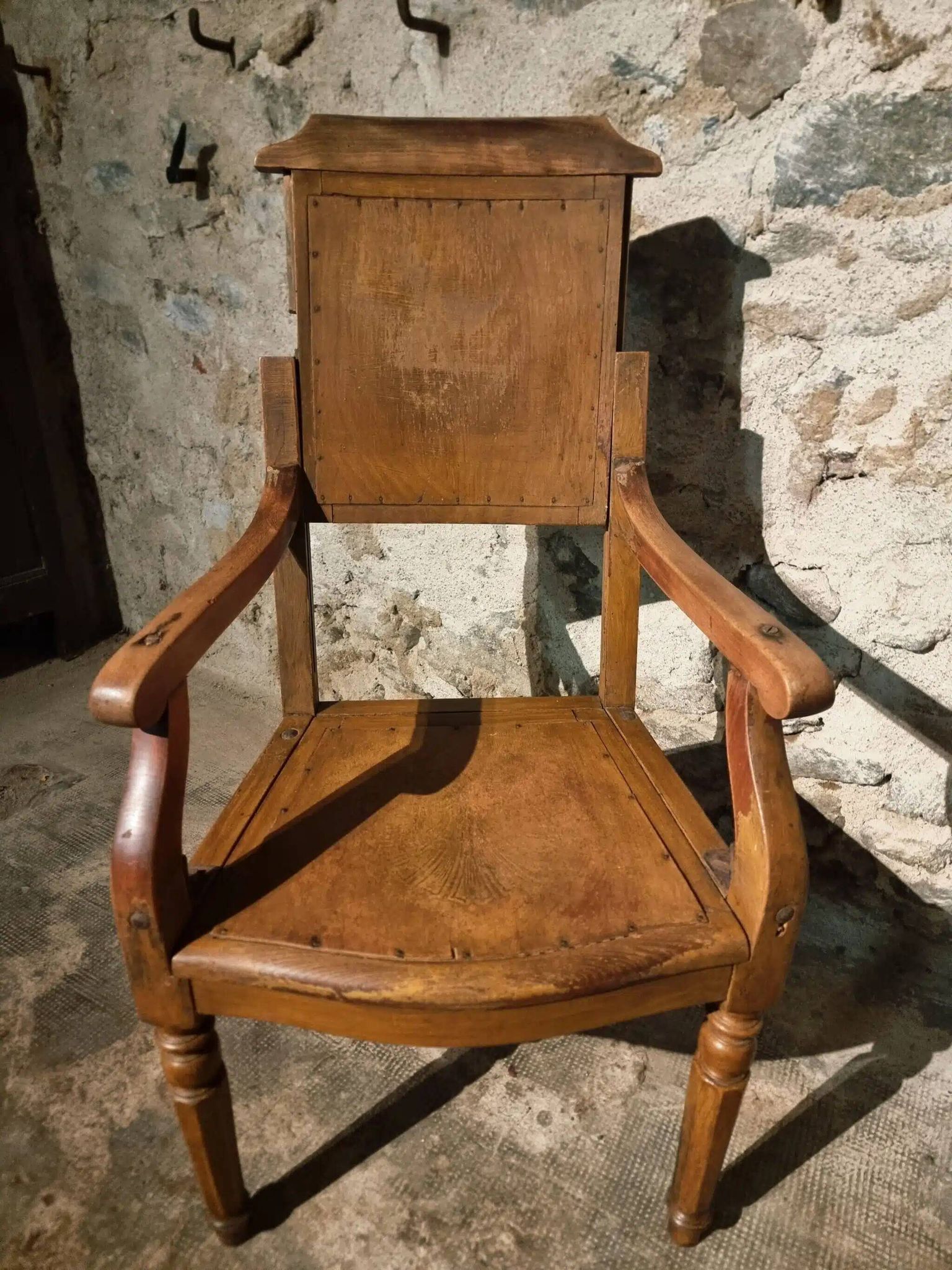 Antique French barber's chair, early 1900s