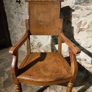 Antique French barber's chair, early 1900s