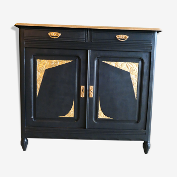 Black and gold sideboard