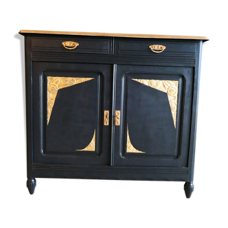 Black and gold sideboard