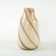 Beige glass vase, Danish design, 1970s, made in Denmark