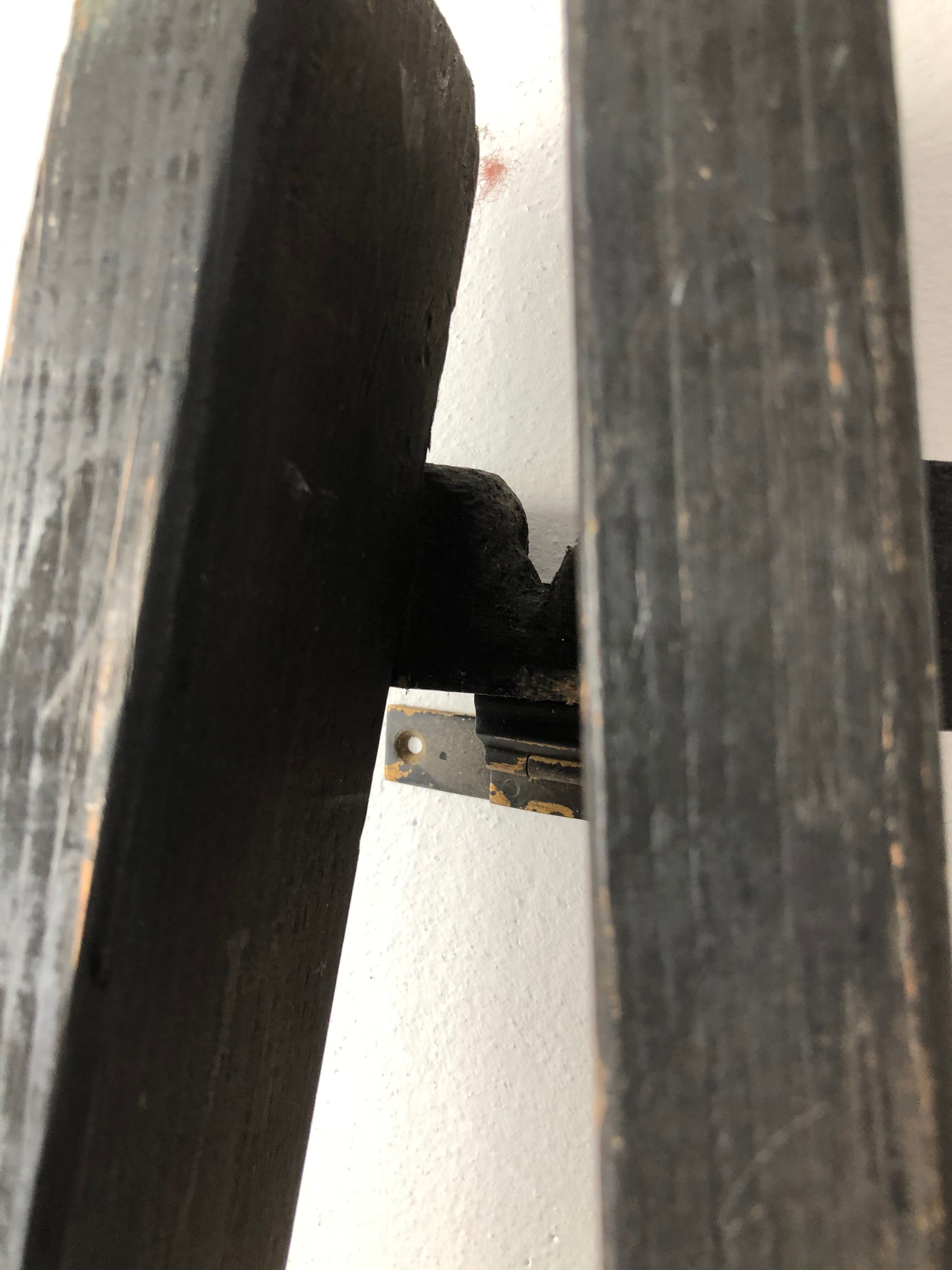 Old stepladder to be fixed to the wall