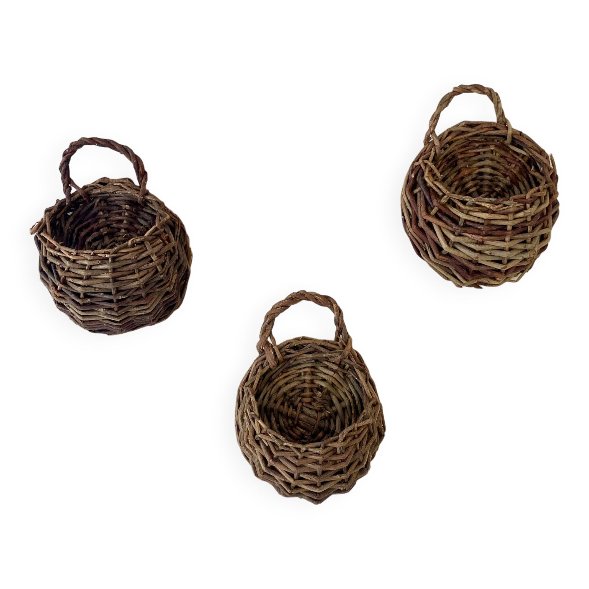3 mini paniers, déco murale