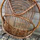 Pair of rattan armchairs, metal legs CIRCA 1950
