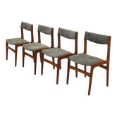 Set of four teak chairs, Danish design, 1970s, made in Denmark