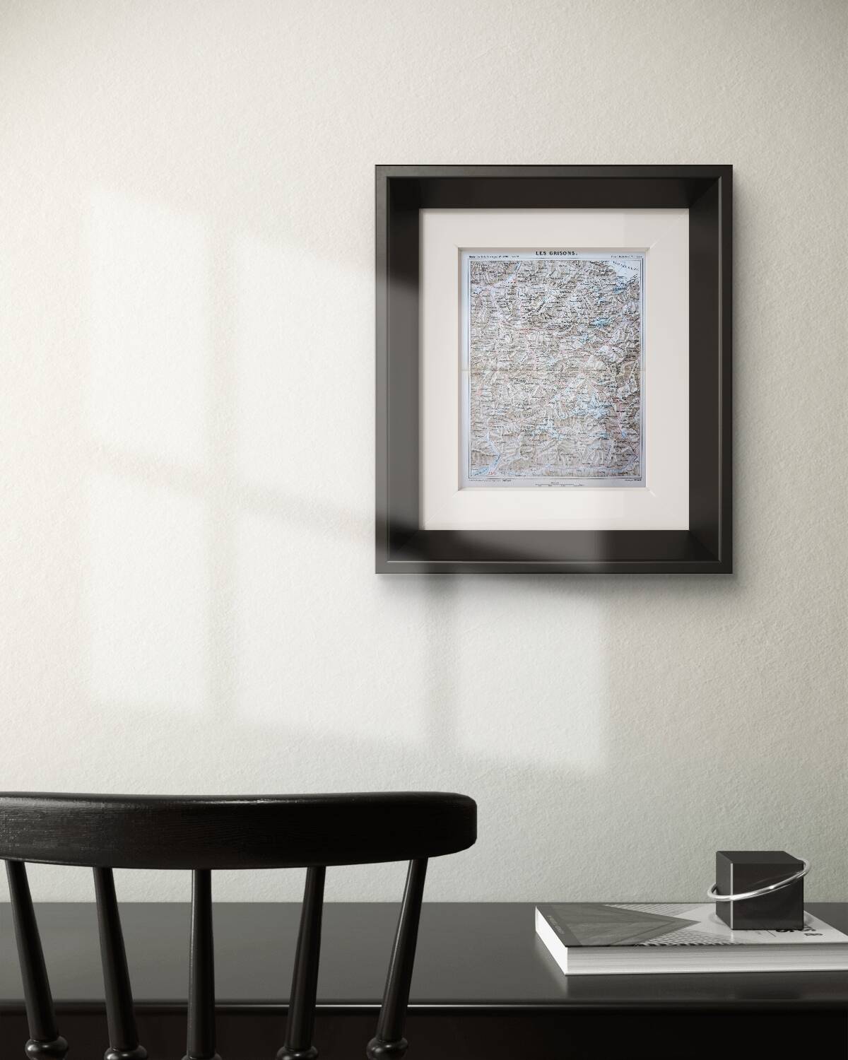 Imprimée en 1844, les Grisons, Suisse.