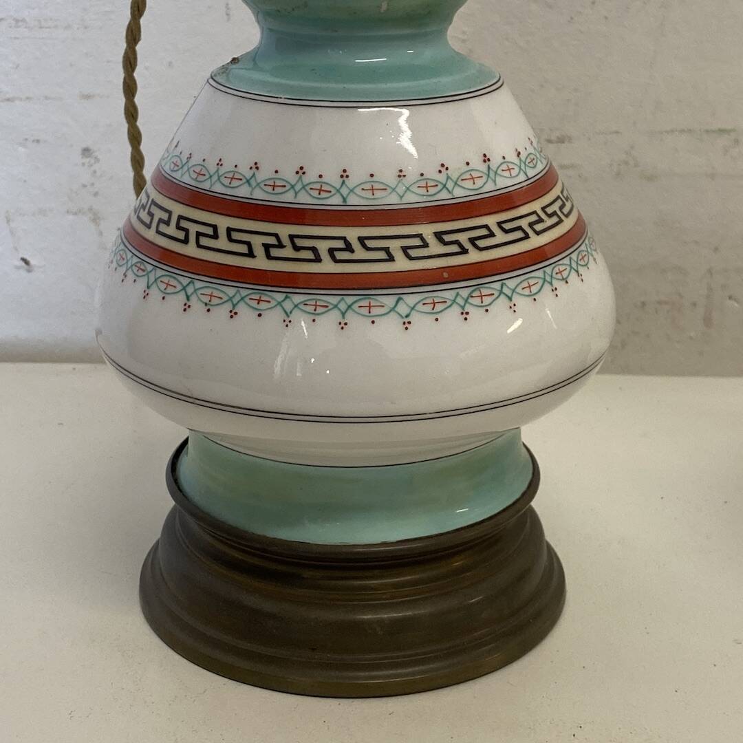 Pair of 19th century porcelain lamp bases